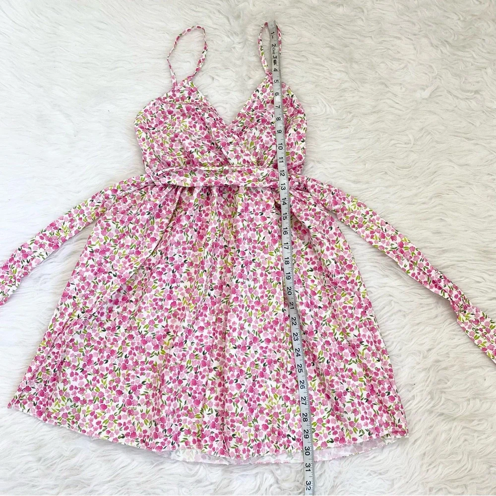Floral Belted Mini Dress - Picture 3 of 4
